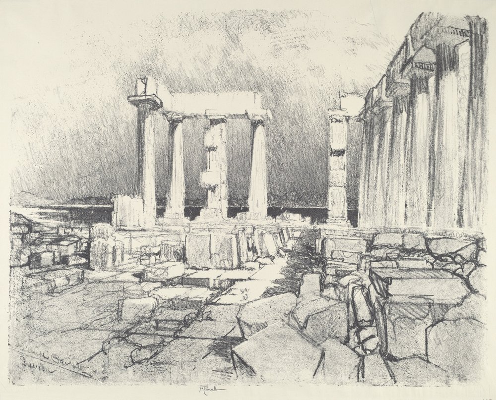 The Wine-Dark Sea, Sunium, 1913 by Joseph Pennell