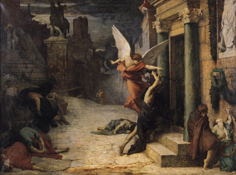 The Plague in Rome by Jules Elie Delaunay: Fine art print