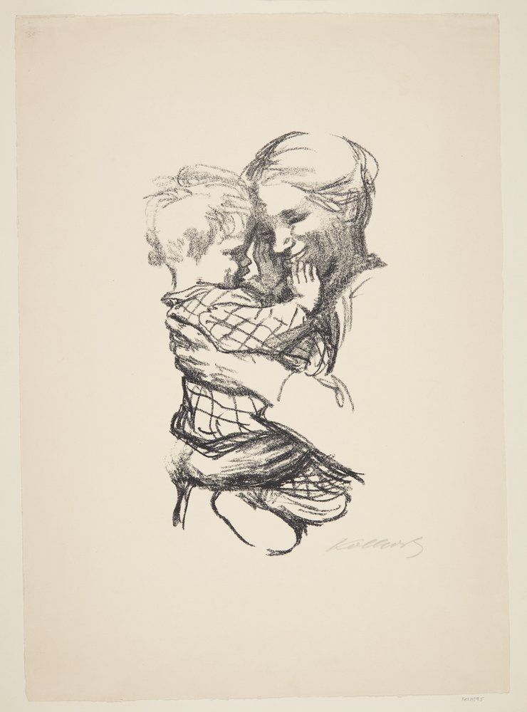 Mother with Child in Her Arms by Käthe Kollwitz