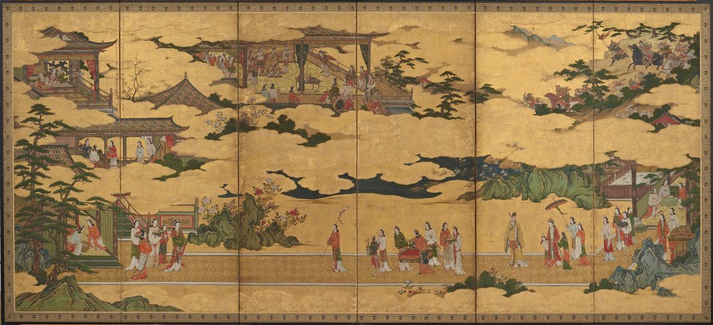 Scenes from the life of the Ming Huang Emperor and Yang Guifei ...