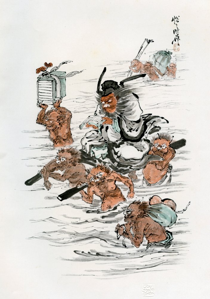 Shoki and Attendant Demons by Kawanabe Kyosai
