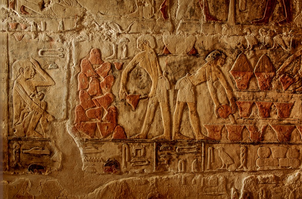 Egypt's Old Kingdom; Egypt; Sakkarra, tomb of Two Brothers, bread ...