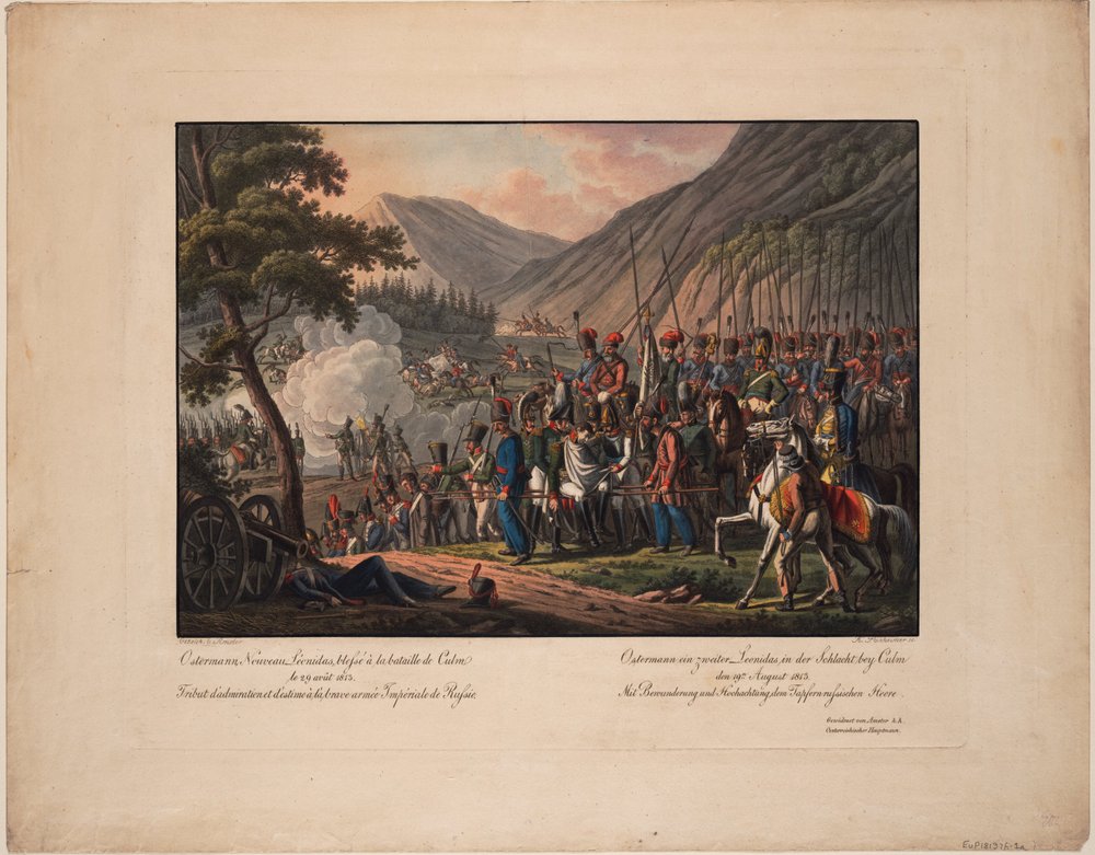 General Count Alexander Ostermann-Tolstoy at the Battle of Kulm on 29 August 1813 by Kilian Ponheimer the Elder