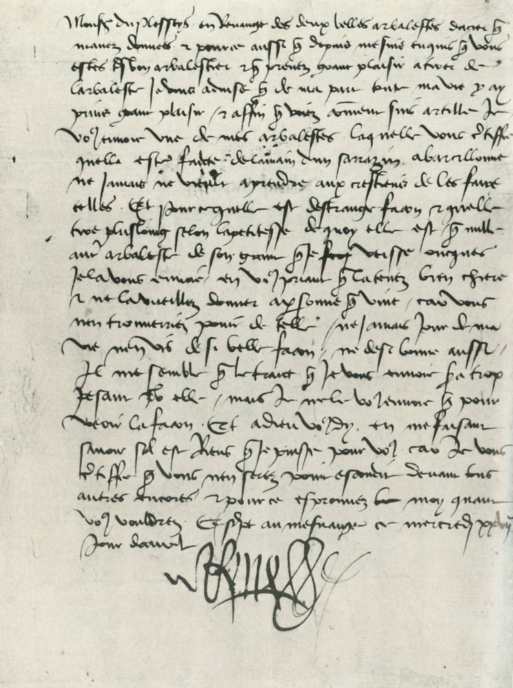 Letter from King René of Anjou, 15th Century, 1934