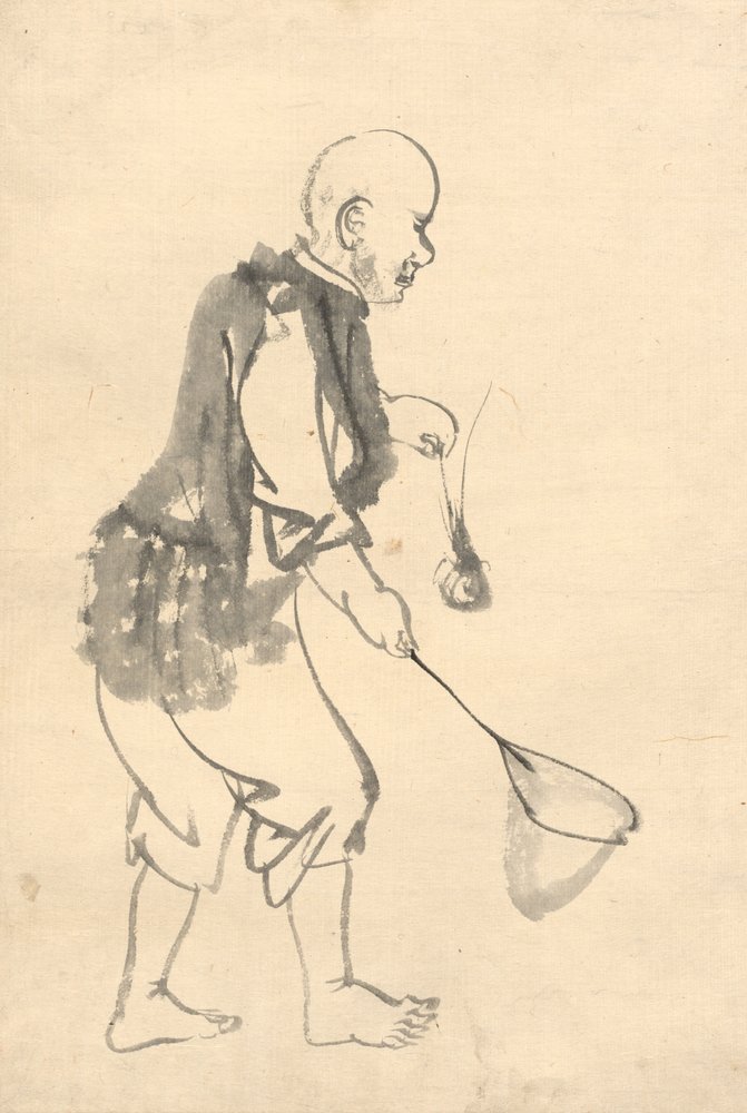 The Shrimp Fisherman by Kono Bairei