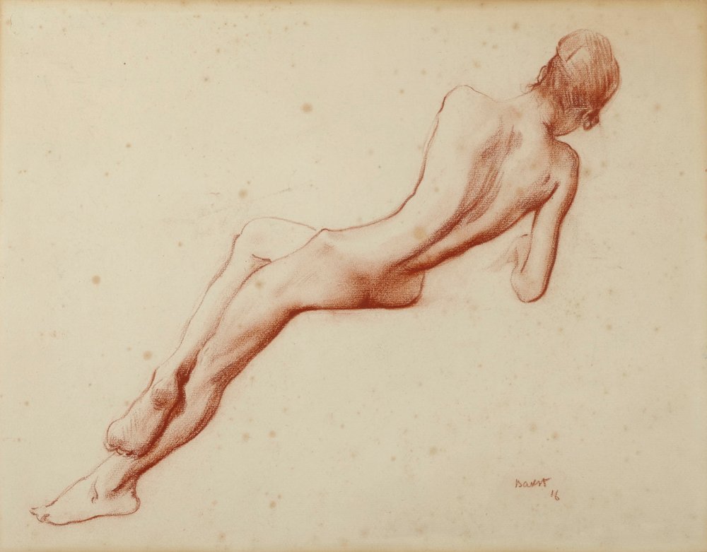 Nude study: Ida Rubinstein, 1916 by Leon Bakst