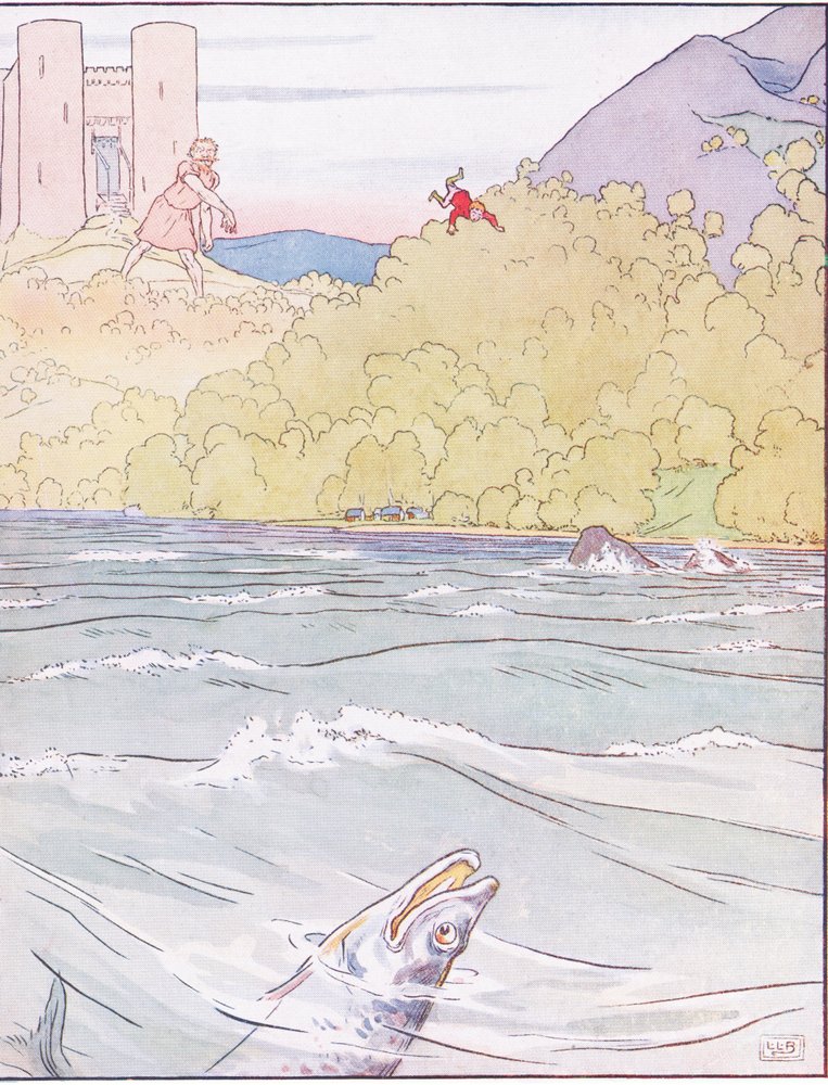 The Monster Threw Tom Far Away into the Sea by Leonard Leslie Brooke