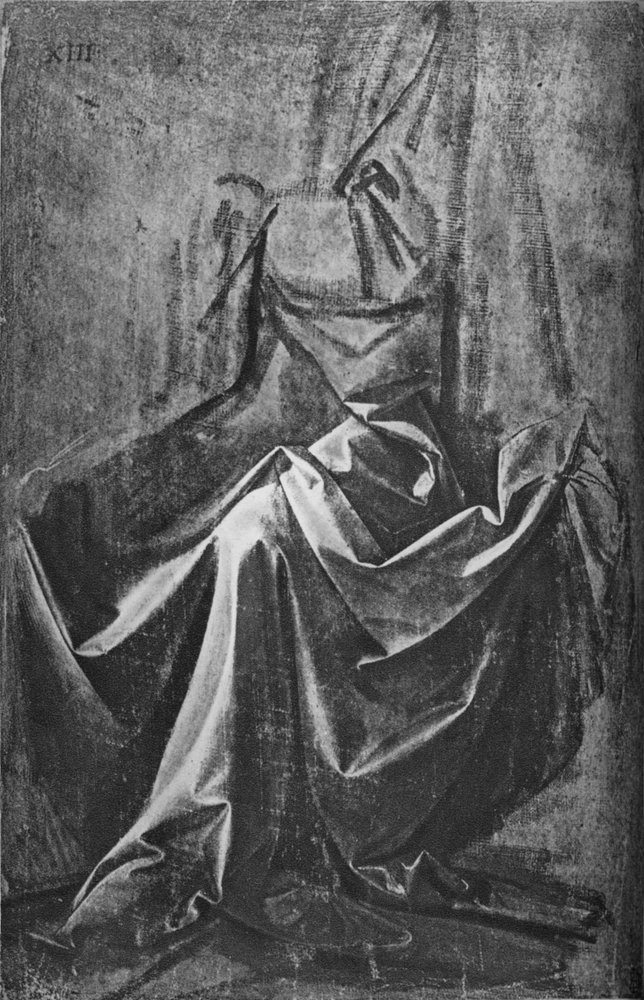 Cast of Drapery for a Seated Figure by Leonardo da Vinci