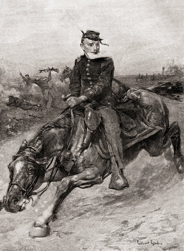 A dispatch rider during the American Civil War, from The Century ...