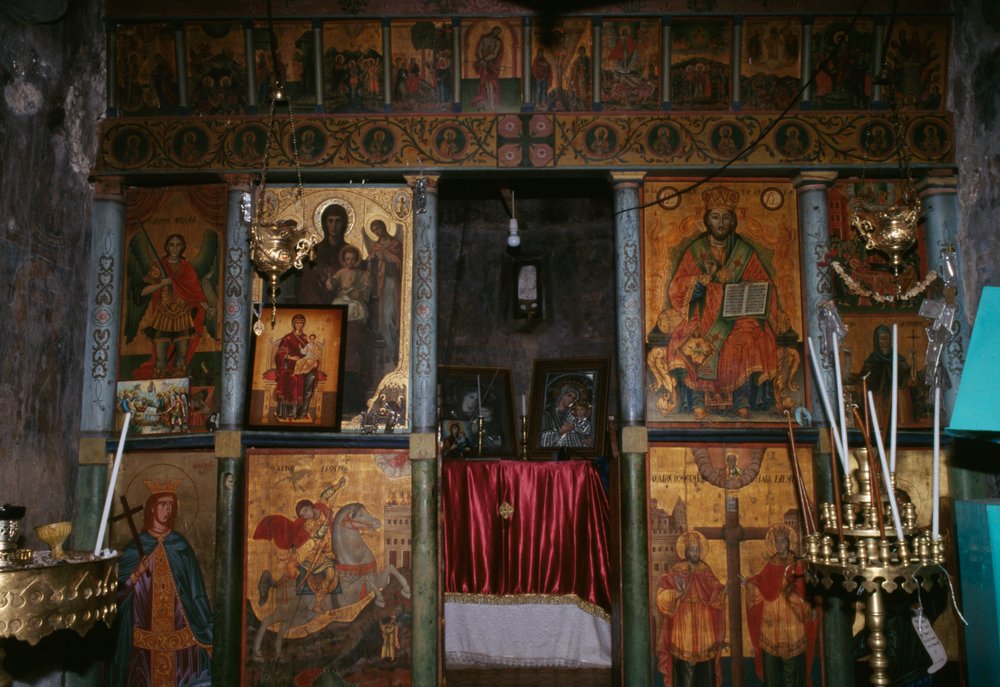 Iconostasis in Church of Agia Paraskevi, Anisaraki, Crete, Greece