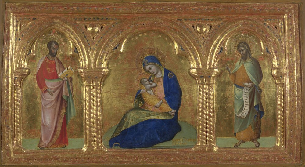 The Madonna of Humility with Saints Mark and John, 1365-1370