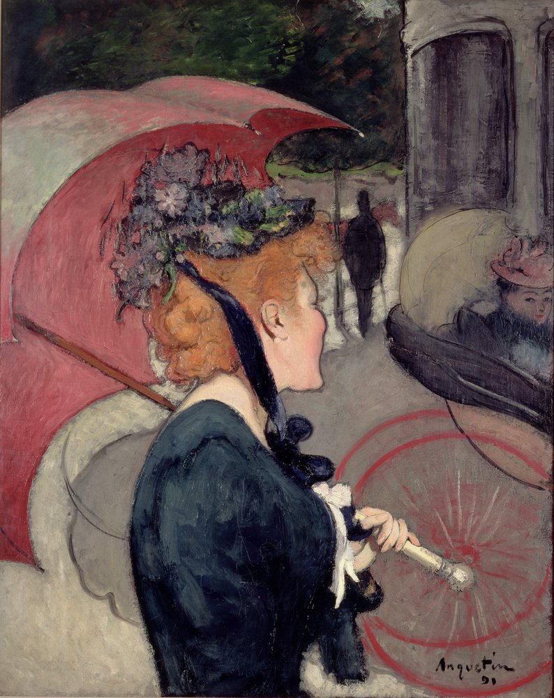 Woman with an umbrella, or The Walk, 1891 by Louis Anquetin
