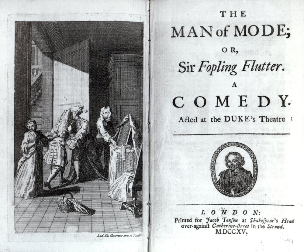 Frontispiece and Title Page for The Man of Mode, or Sir Fopling Flutter ...