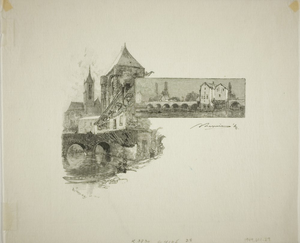 Moret: the Wood-Mill by Louis Auguste Lepère