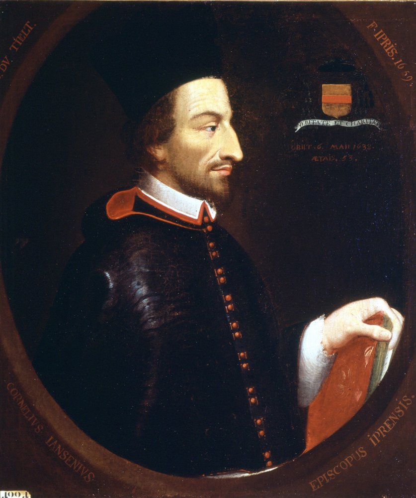 Portrait of Jansenius by F. Ipris by Louis Dutielt