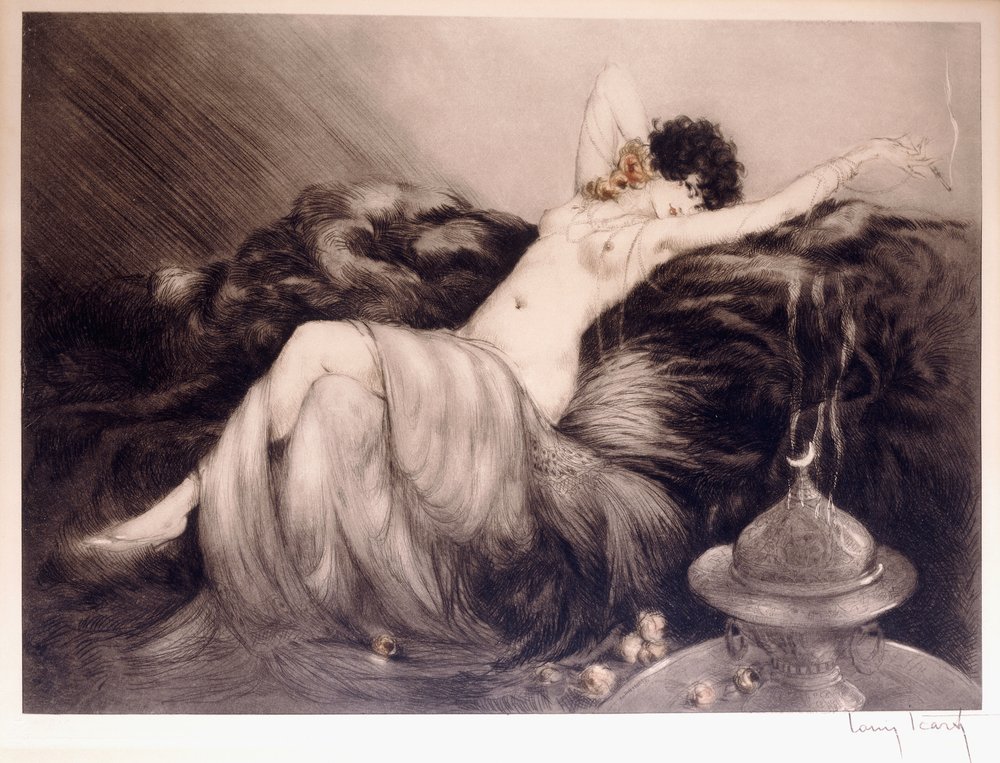 Smoke by Louis Icart: Premium art reproduction