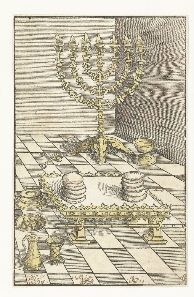 Seven-Branched Candelabrum and Table with Showbread by Lucas Cranach