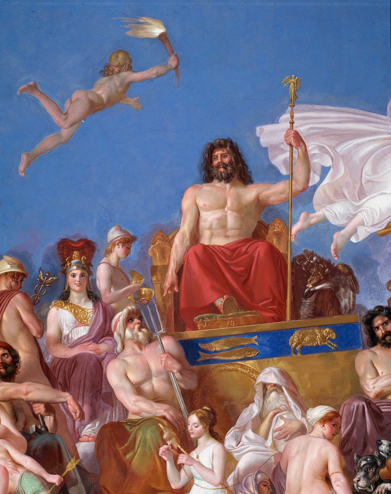 Council of the Gods on Olympus - Detail of the Vault of the Hall of the Iliad by Luigi Sabatelli (1772-1850), 1819-1825, Florence, Palazzo Pitti by Luigi Sabatelli