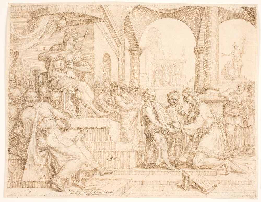 The State Scribe Shaphan Reads the Book of the Law to King Josiah, Who ...