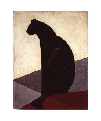 Black Cat in Profile by Marcel-Louis Baugniet