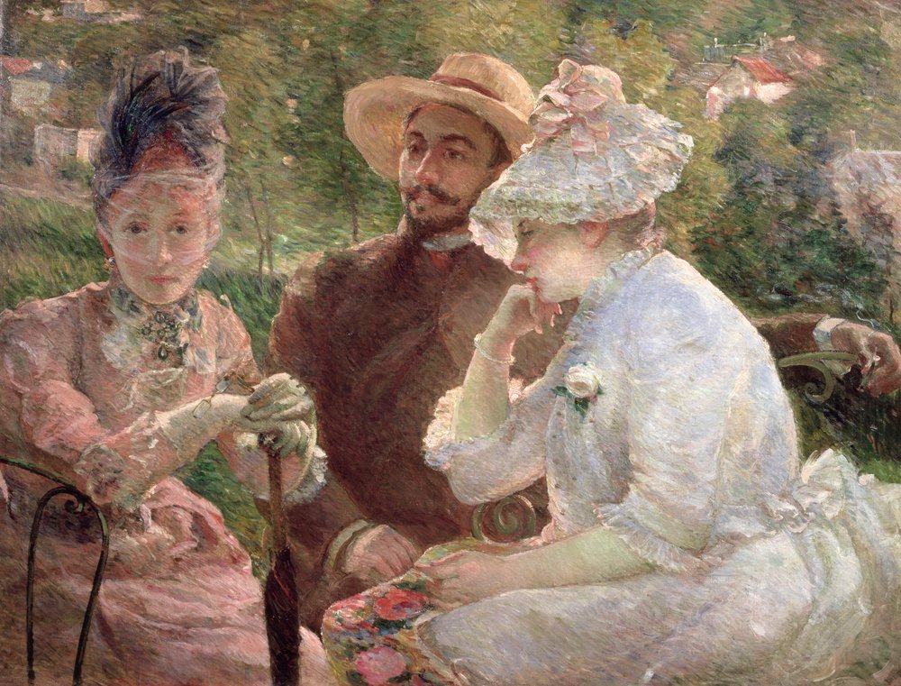 On the terrace at Sèvres, 1880 by Marie Bracquemond