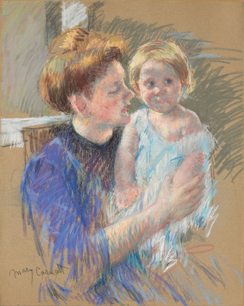Mother in Purple Holding her Child, c. 1914 by Mary Cassatt