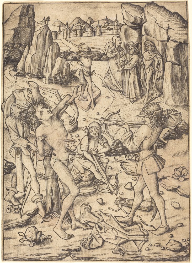 Martyrdom of Saint Sebastian by Master E.S.