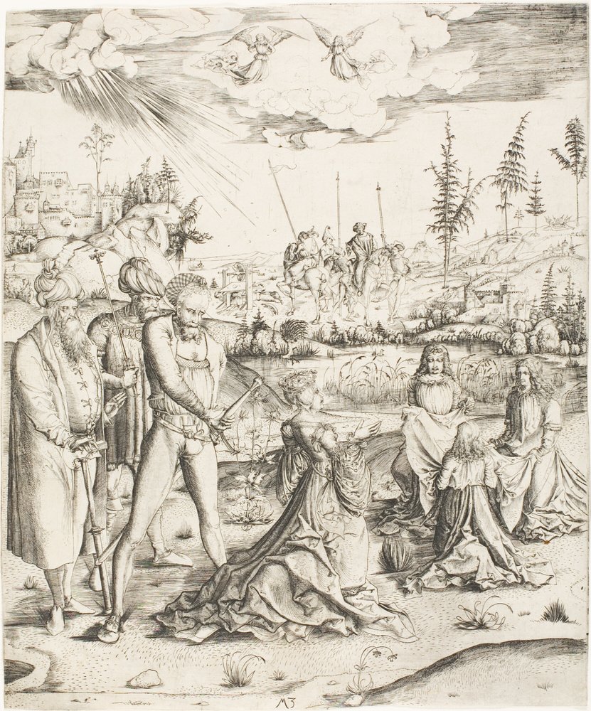 The Martyrdom of St. Catherine by Master MZ: Fine art print