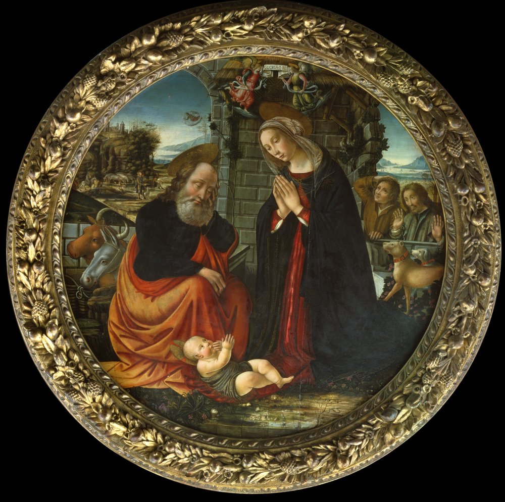The Nativity, with Mary and Joseph on the Way to Bethlehem, the ...