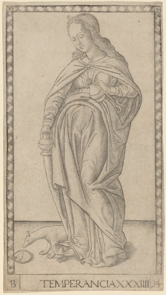 Temperance by Master of the E-Series Tarocchi