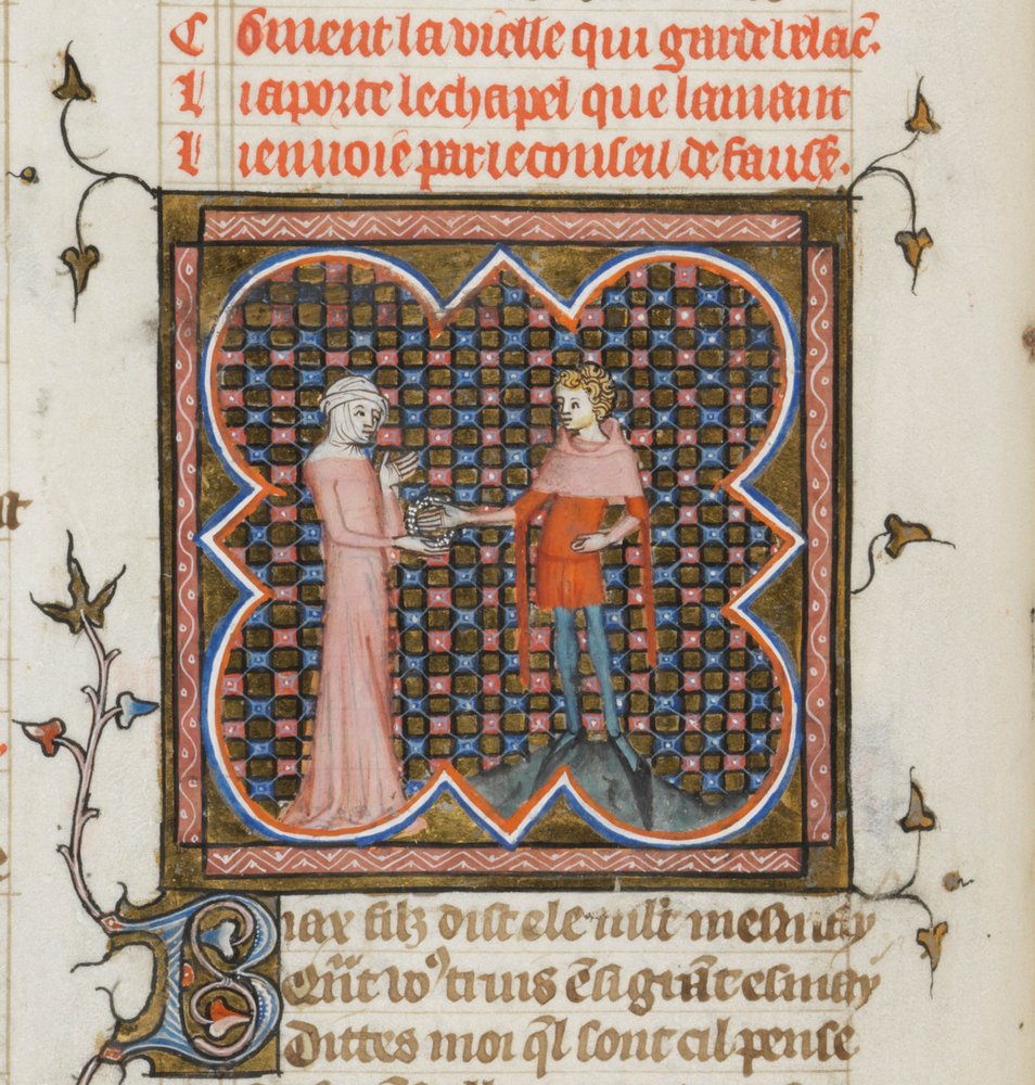 Miniature from a manuscript of the Roman de la Rose by Guillaume de Lorris and Jean de Meun, 1353 by Master of the Rose novels