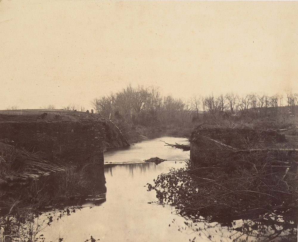 Ruins of Stone Bridge - Bull Run, 1862 by Mathew Brady