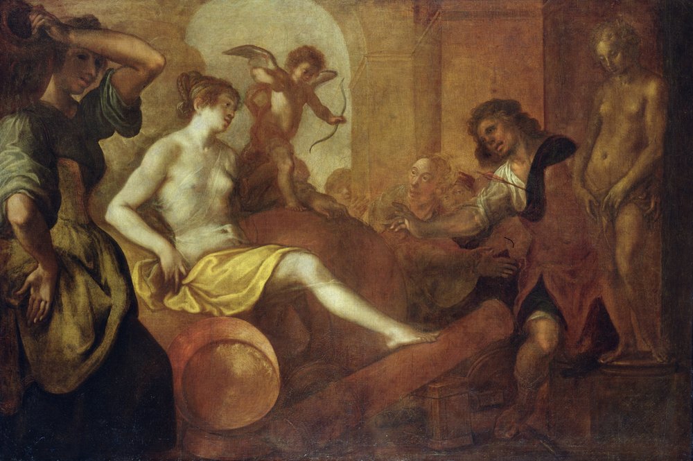 Venus in Pygmalion's Workshop by Mattaeus Gundelach