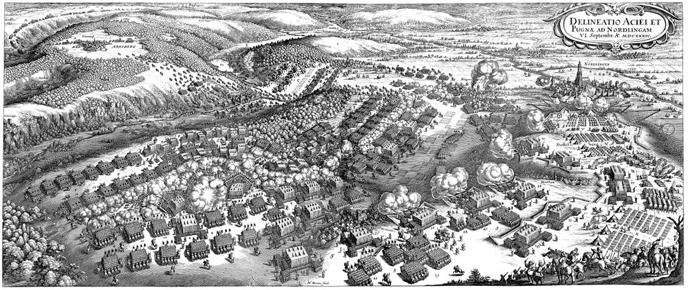 The Battle of Nördlingen on 6 September 1634, 1670 by Matthaus the Elder Merian