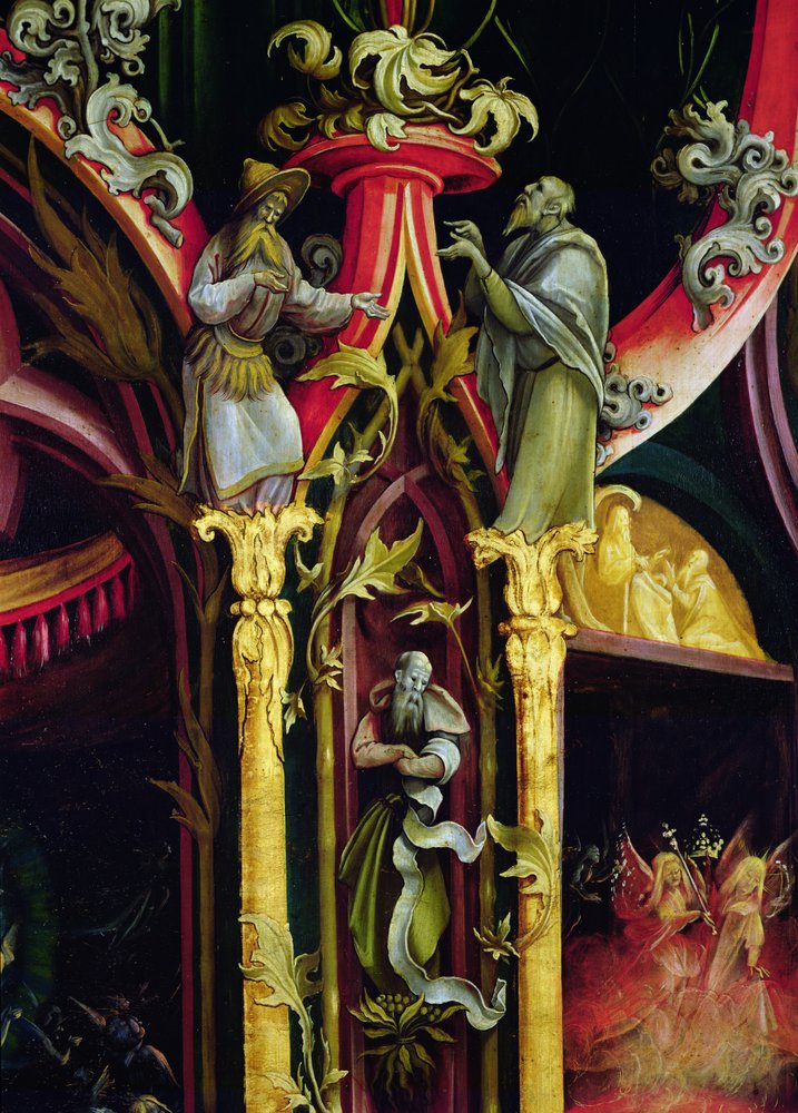 Detail from the Isenheim altarpiece, outer wing, concert of angels, c.1512-16 by Matthias Grünewald