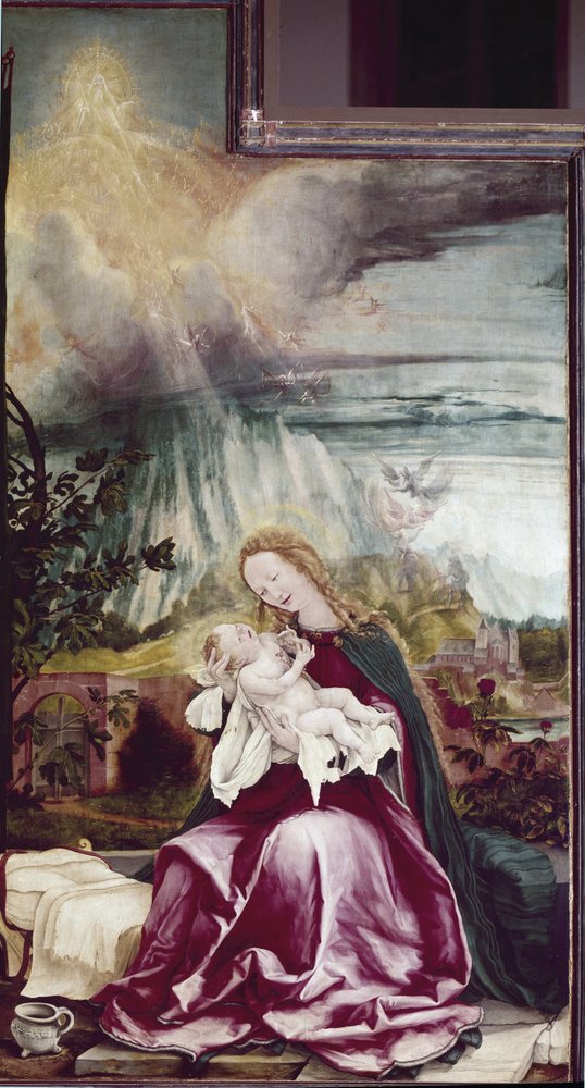 Allegory of the Nativity. Issenheim Altarpiece by Matthias (c.1480-1528) Grunewald