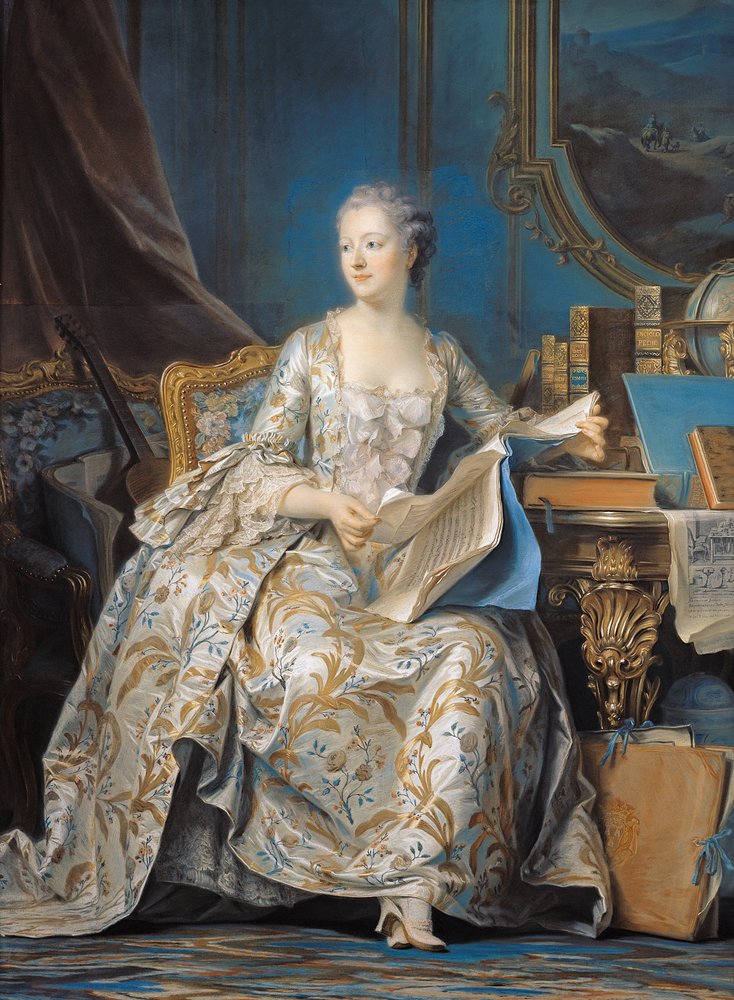 Jeanne Poisson (1721-64), the Marquise de Pompadour, 1755 by Maurice-Quentin de La Tour