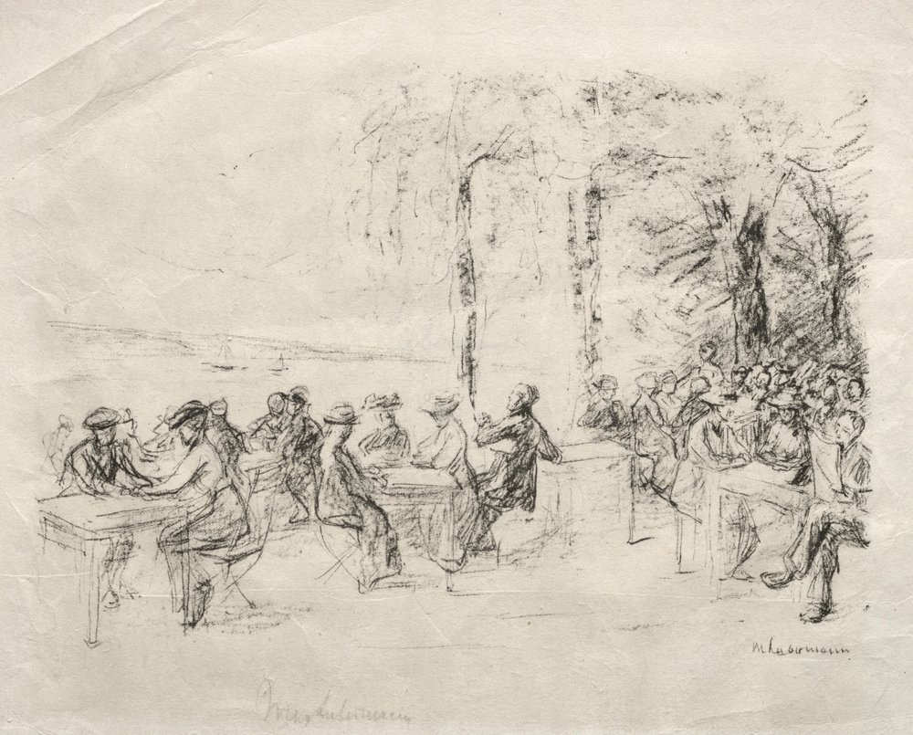 Restaurant by the Water by Max Liebermann