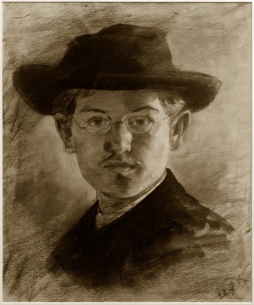 Self-Portrait with Hat by Max Slevogt