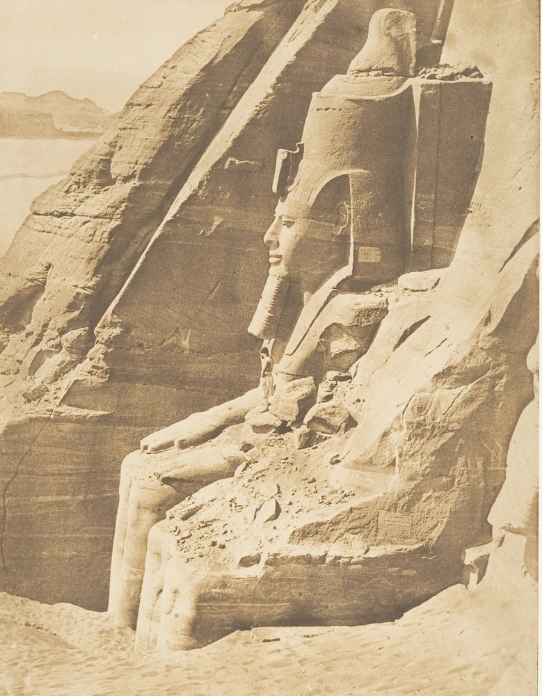 Profile of the Eastern Colossus of the Speos of Phre, at Abousembil ...