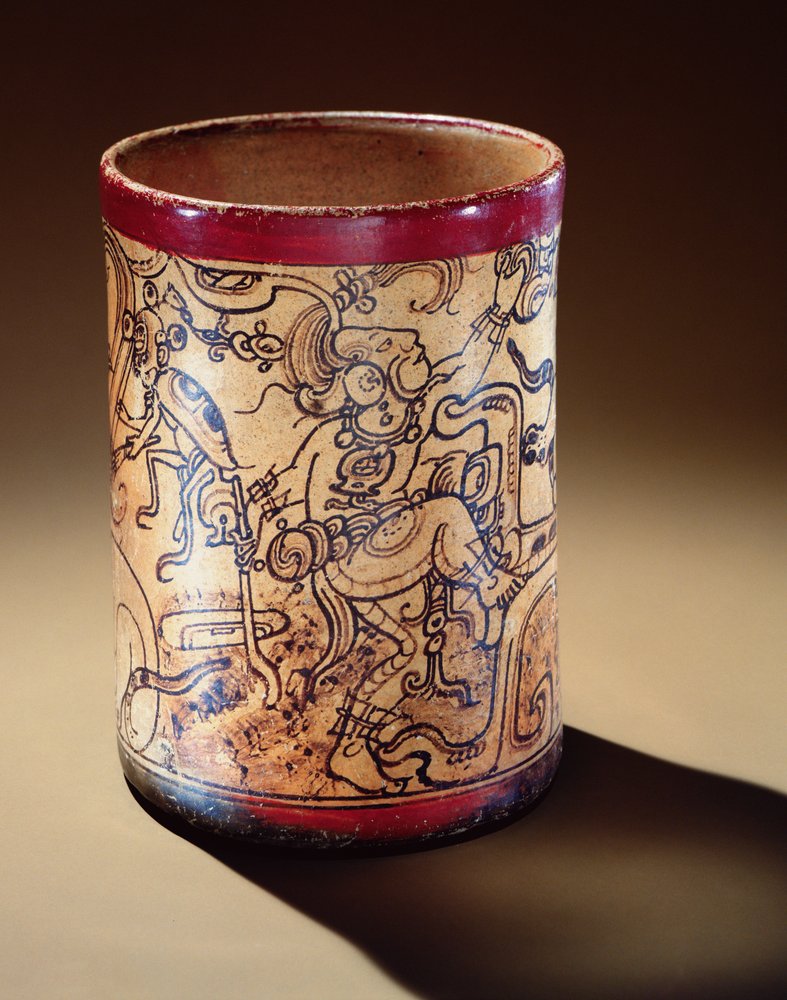 Vessel with mythological scene, Guatemala by Mayan
