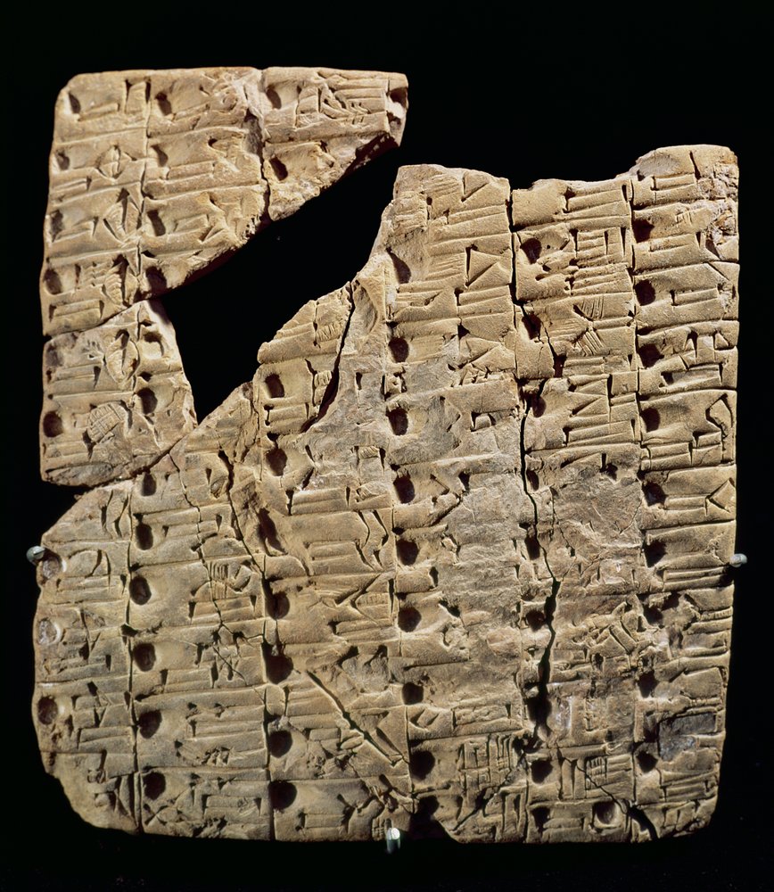Tablet with cuneiform script from Uruk, c.3200 BC