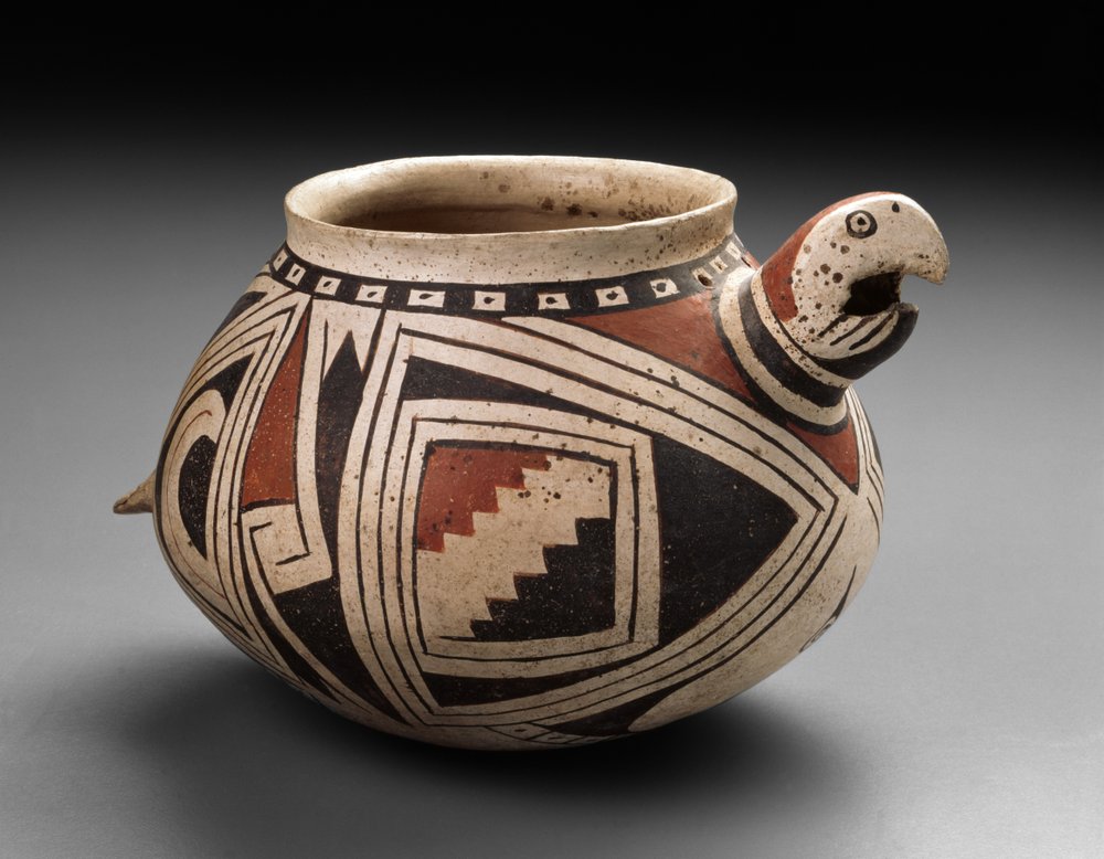 Mogollon macaw bowl, Tardio Period, 1300-50
