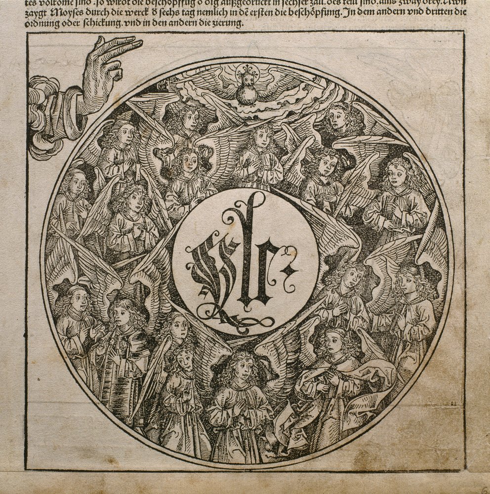God the Father Creating the Angels, Illustration from the 'Liber ...