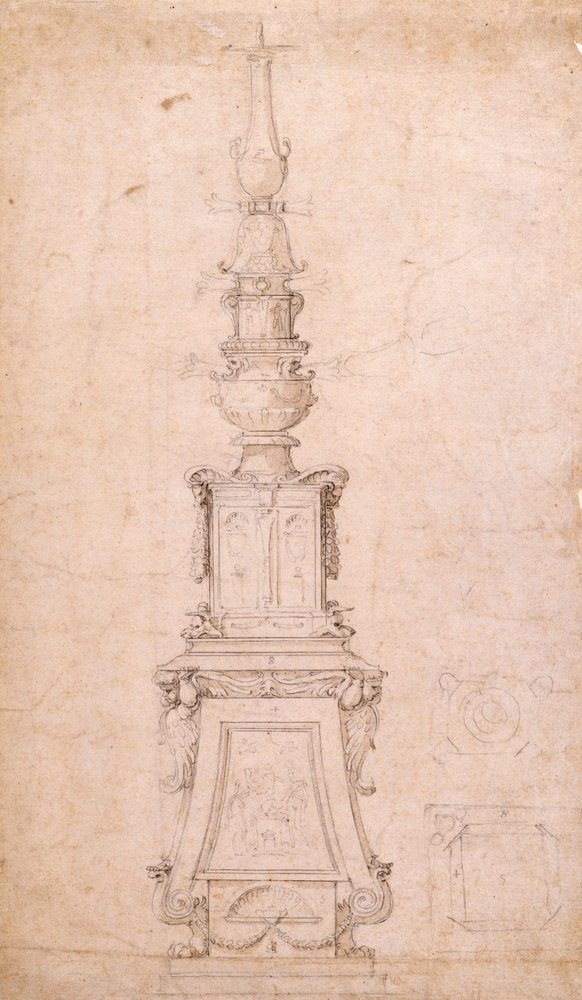Design for a Candelabrum by Michelangelo Buonarroti