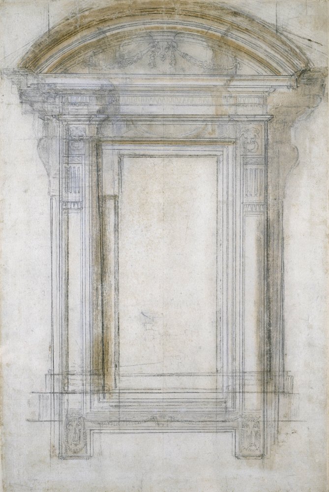 Study of a Window with a Semi-Circular Gable, c.1546