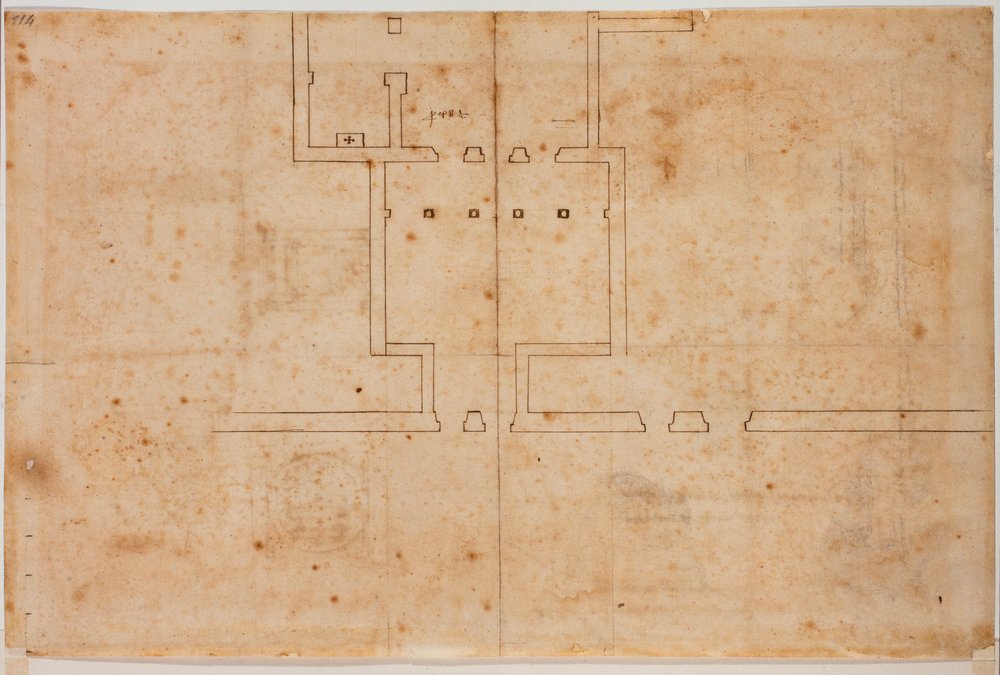 Inframmental plan of San Silvestro in Capite by Michelangelo Buonarroti