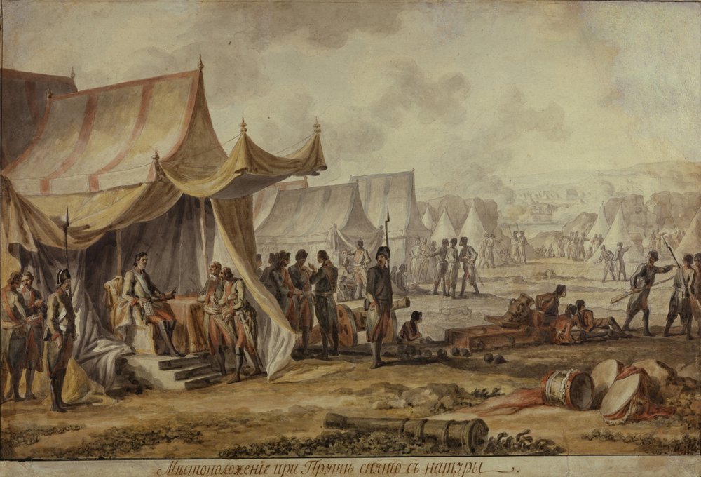 Peter I at the Pruth River by Mikhail Matveevich Ivanov