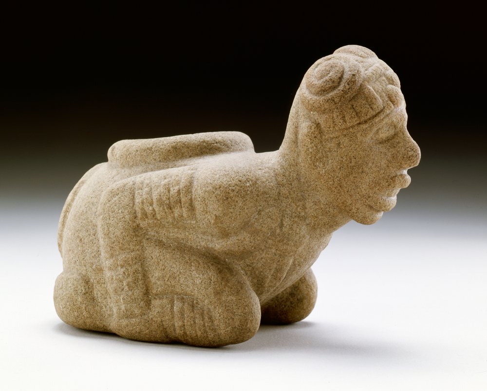 Kneeling Prisoner Effigy Pipe, Natchez