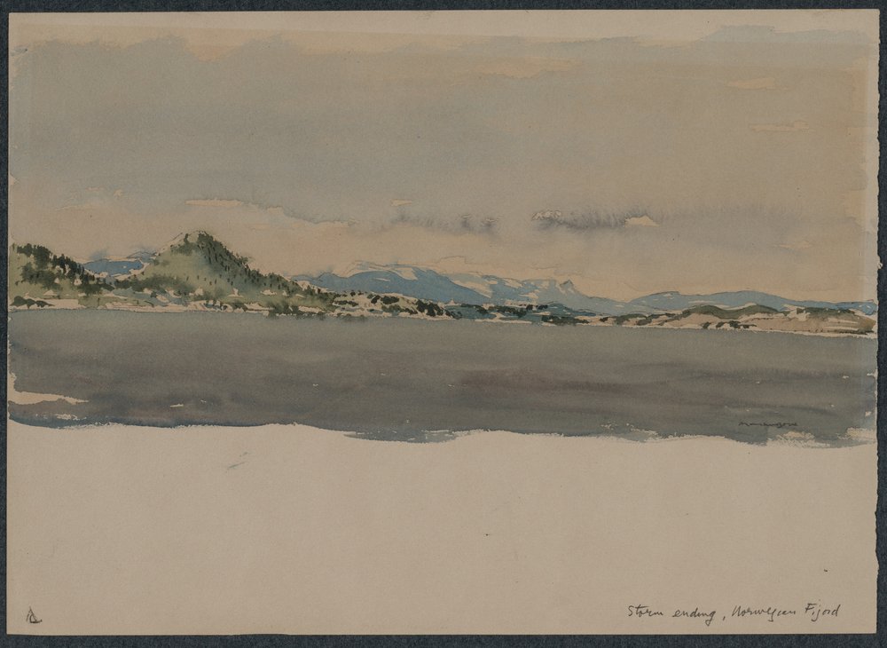 Storm Ending, Norwegian Fjord by Muirhead Bone